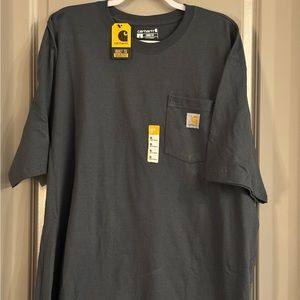 Brand New.   Blue Carhartt t-shirt.   Men’s size X-Large.  With chest pocket